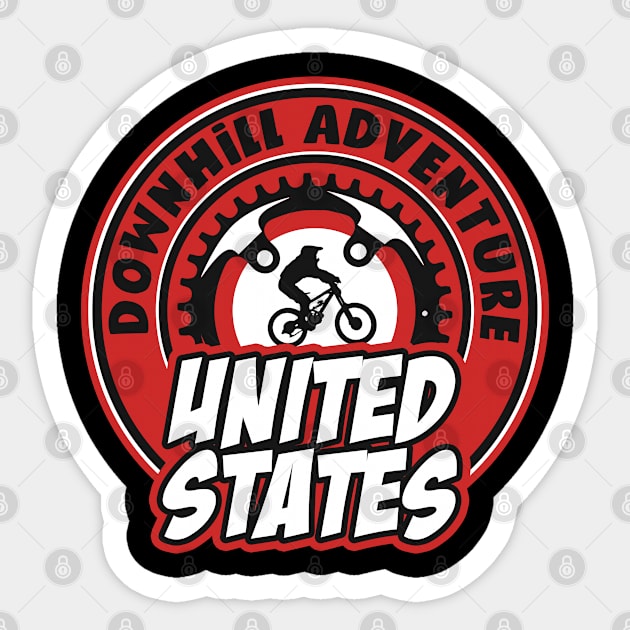 United States downhill mountain bike Sticker by SerenityByAlex